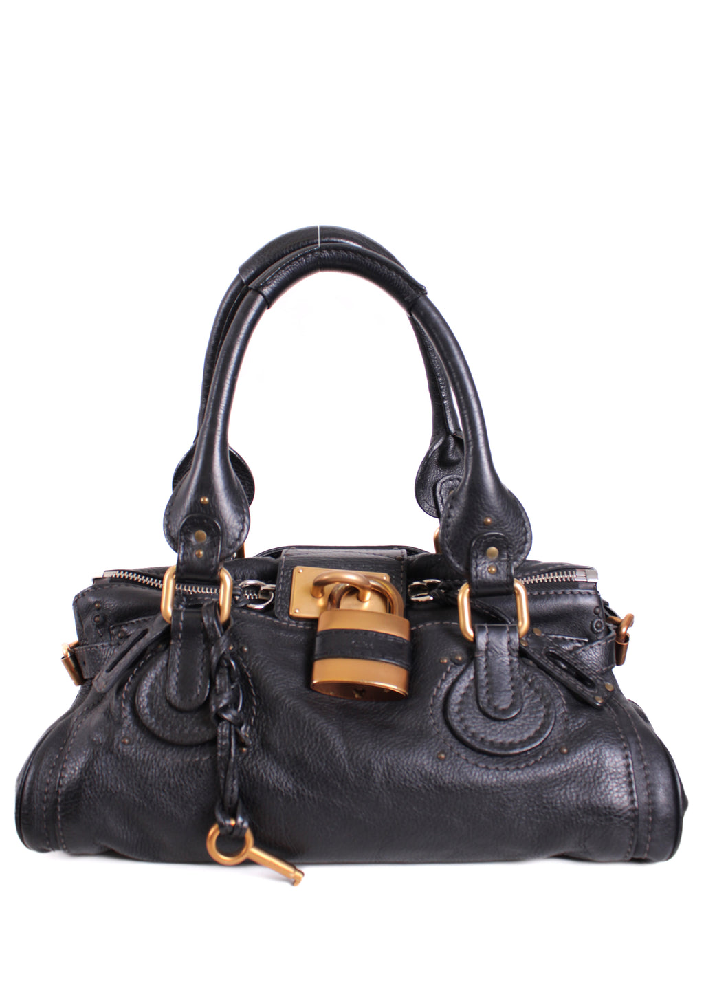 Chloe Paddington Leather Shoulder Bag Black