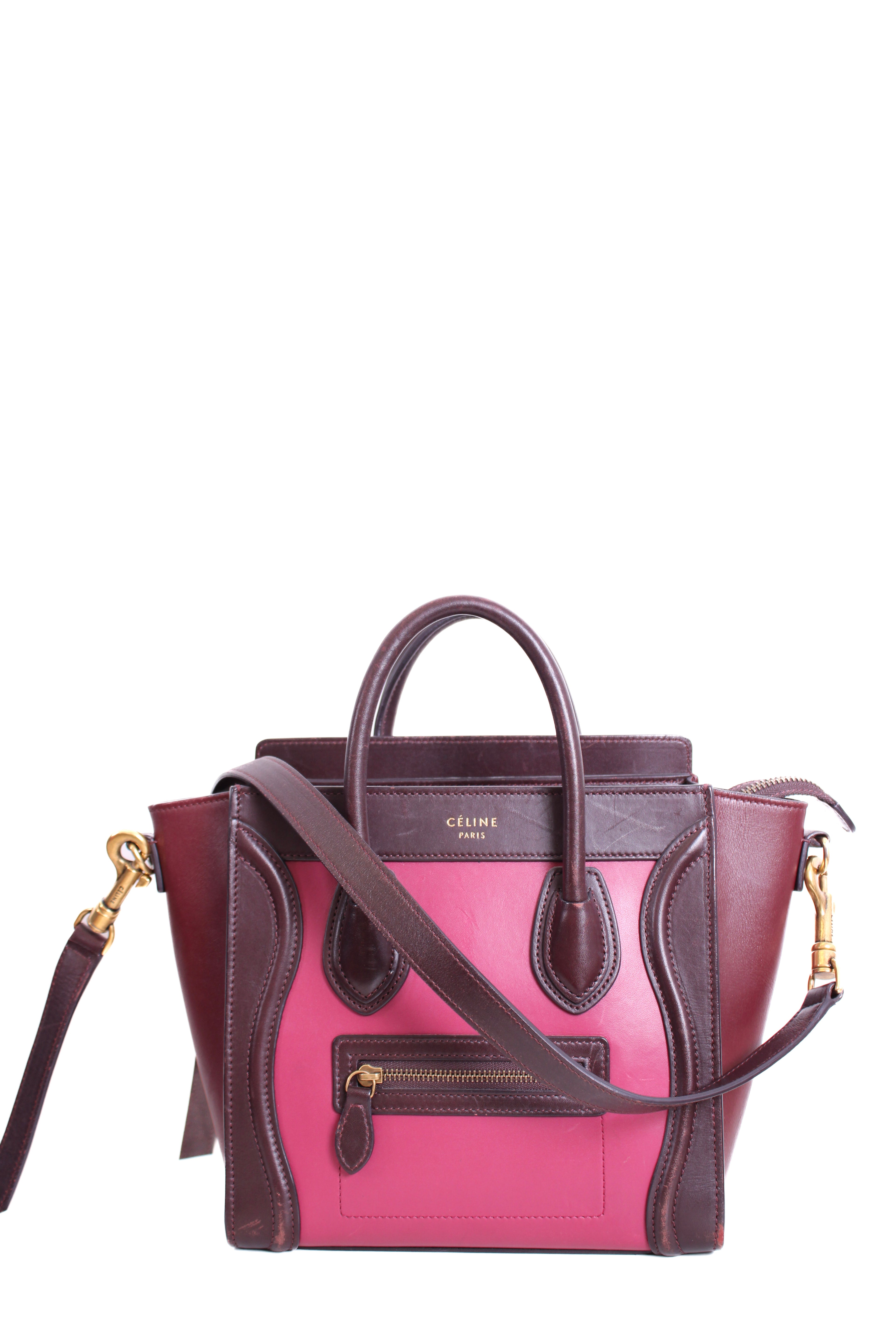 Celine Nano Luggage Tote Tri Colour