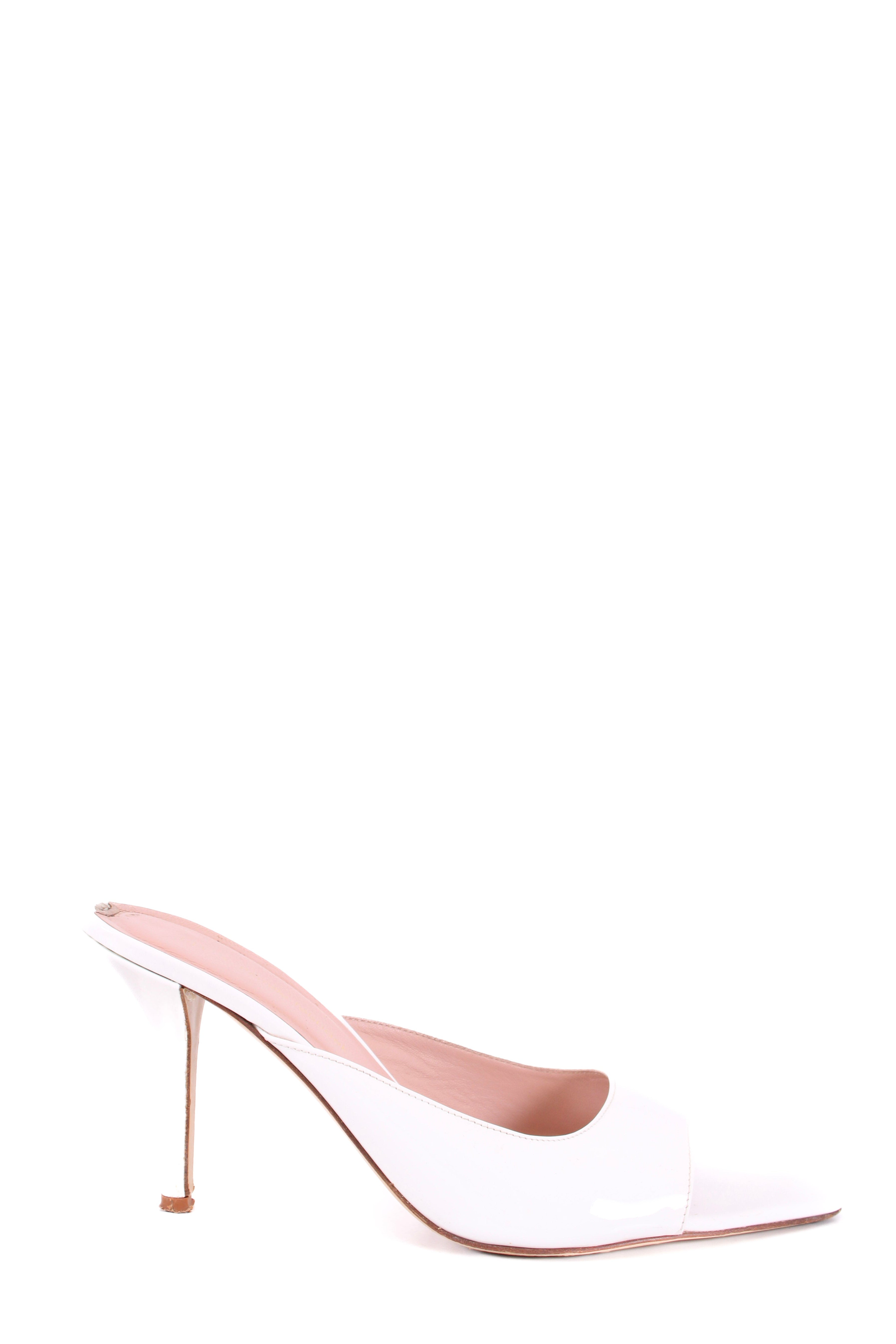 GIA X Pernille Teisbaek Patent Mule Heels White 39