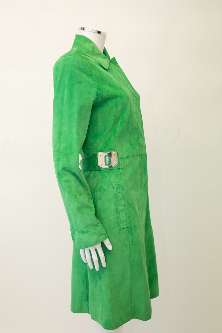 Dolce & Gabbana Suede Coat Green S