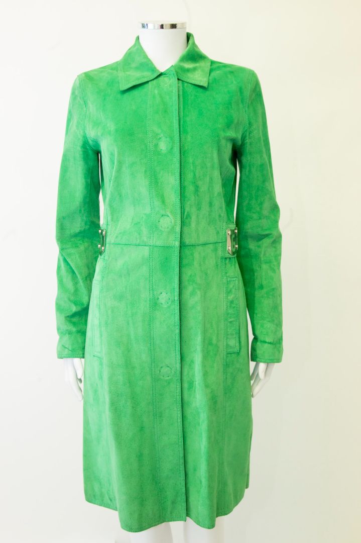 Dolce & Gabbana Suede Coat Green S