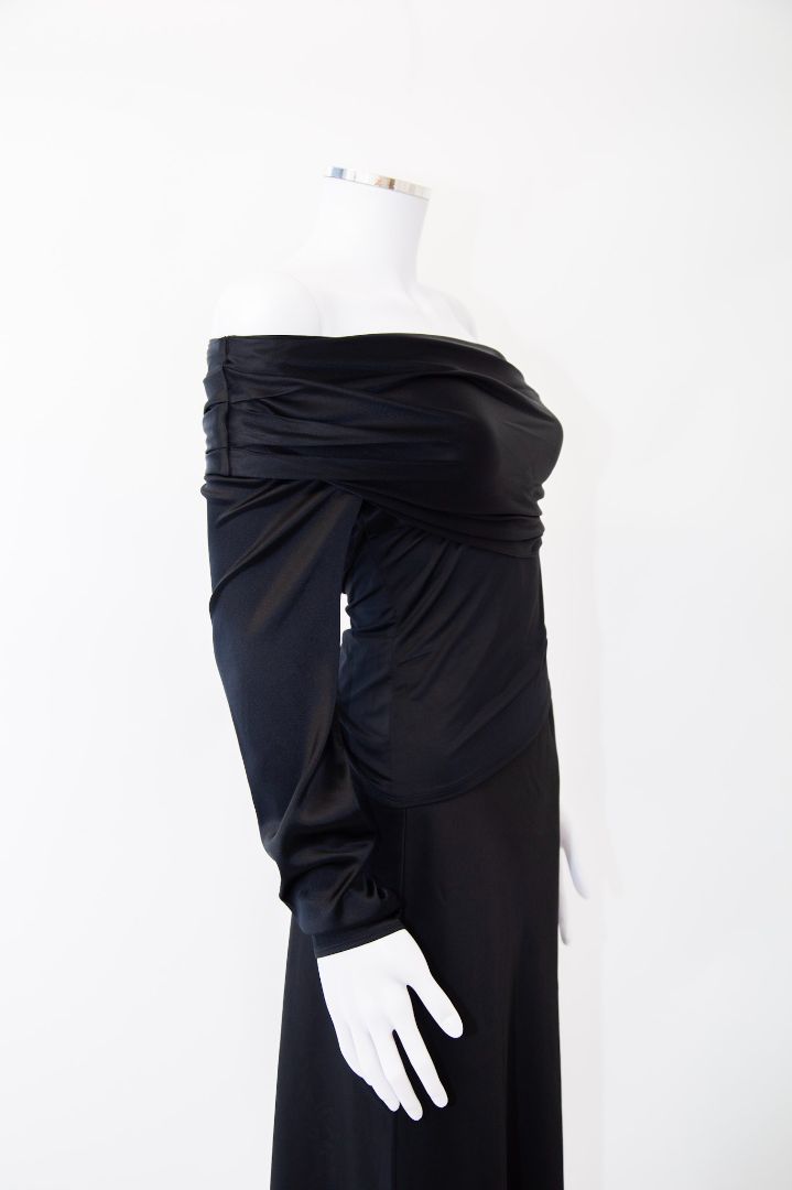 L'agence L/S Draped Blouse Black M