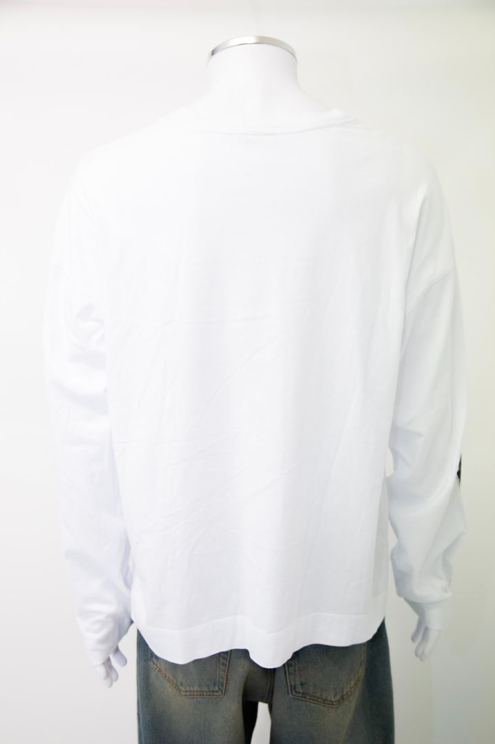 Dries Van Noten L/S Printed Sleeve Top White M