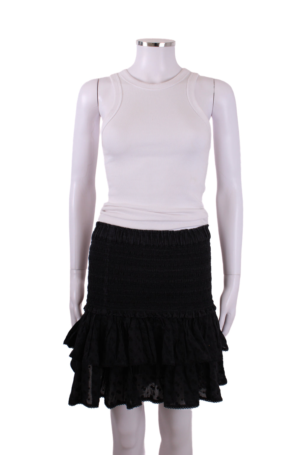 Isabel Marant Etoile Ruffle Mini Skirt Black 36
