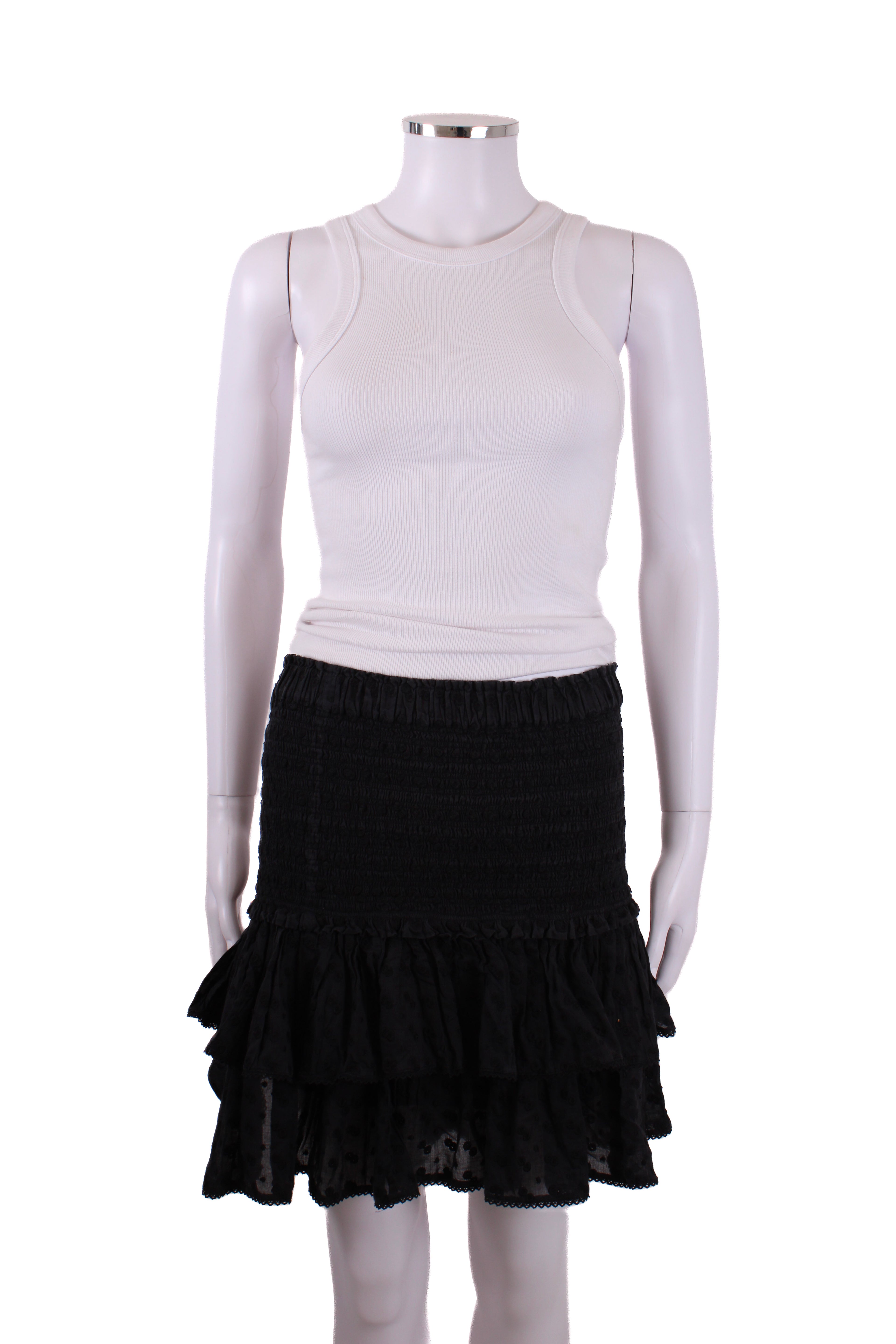 Isabel Marant Etoile Ruffle Mini Skirt Black 36