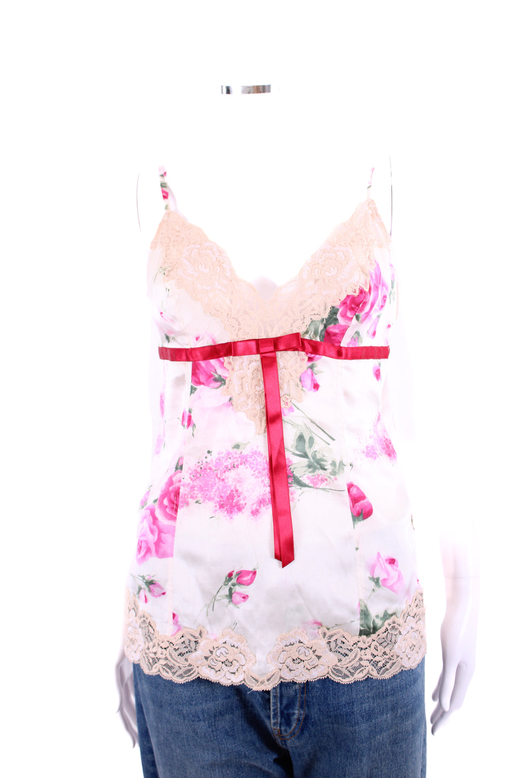 Dolce & Gabbana S/S Floral Camisole White/ Pink M