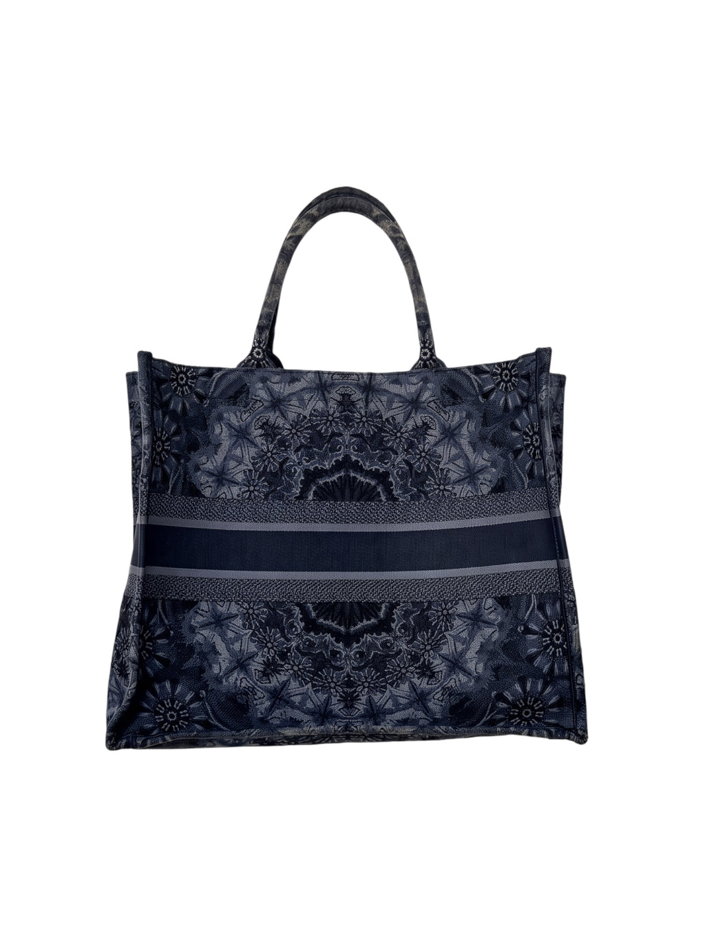 Christian Dior KaleiDiorscopic Canvas Book Tote Navy/ Grey