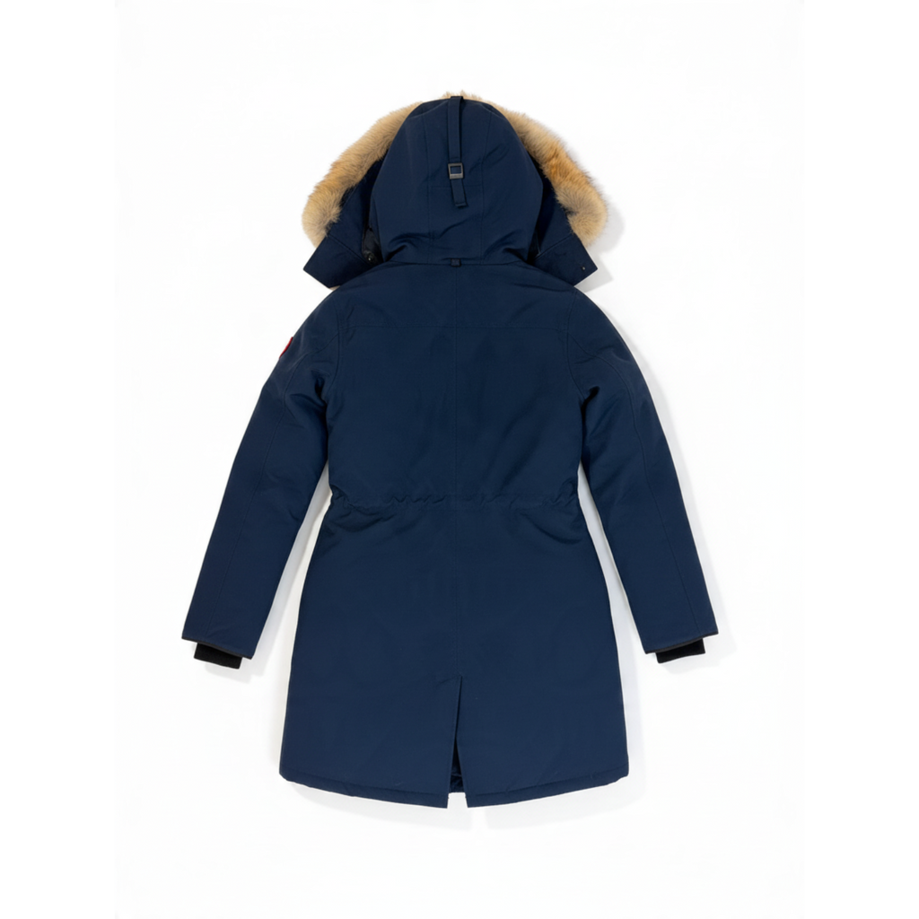 Canada Goose Rossclair Fur Trim Coat Navy 10