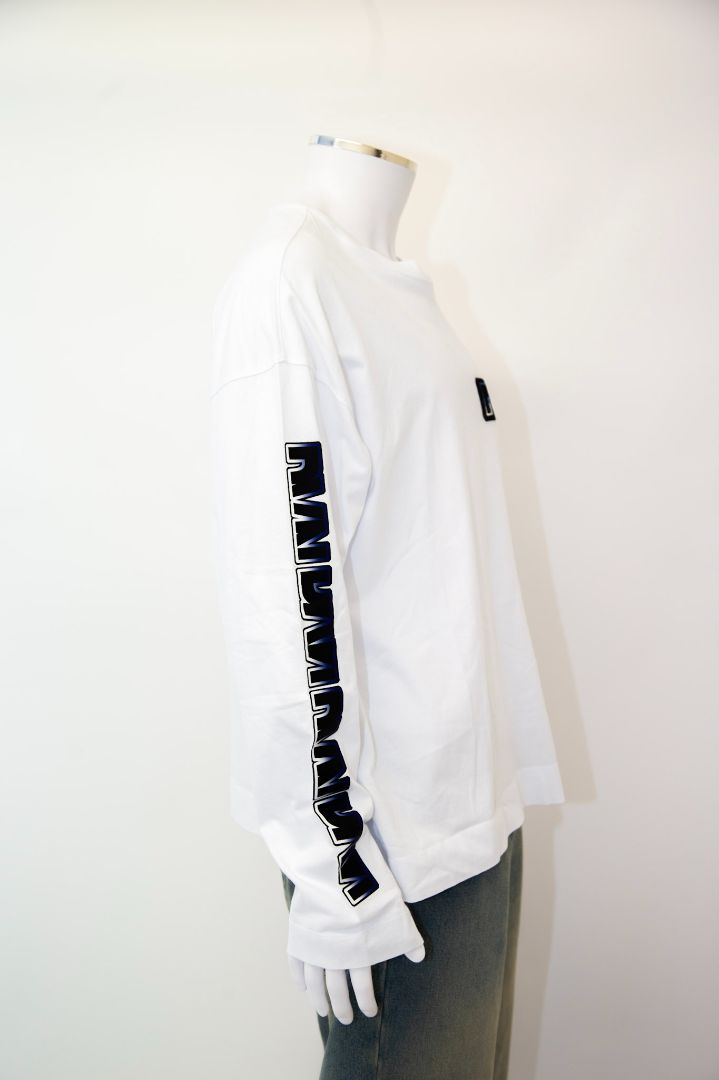 Dries Van Noten L/S Printed Sleeve Top White M