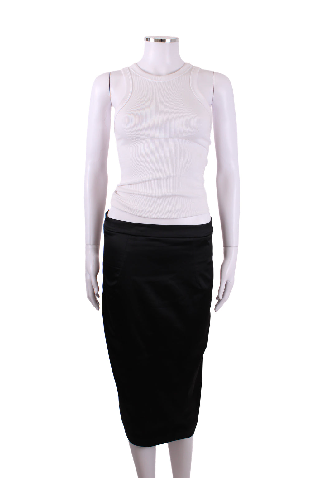 D&G Satin Pencil Skirt Black 12