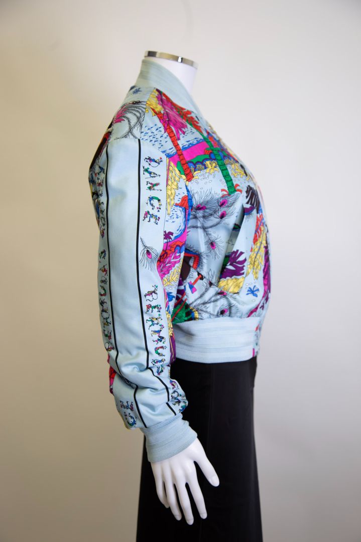 Emilio Pucci Print Bomber Jacket Blue/ Multi Coloured S