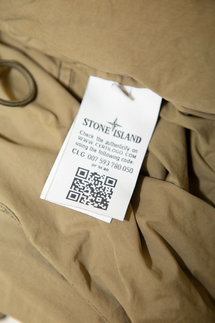 Stone Island Hooded Parka Coat Khaki L