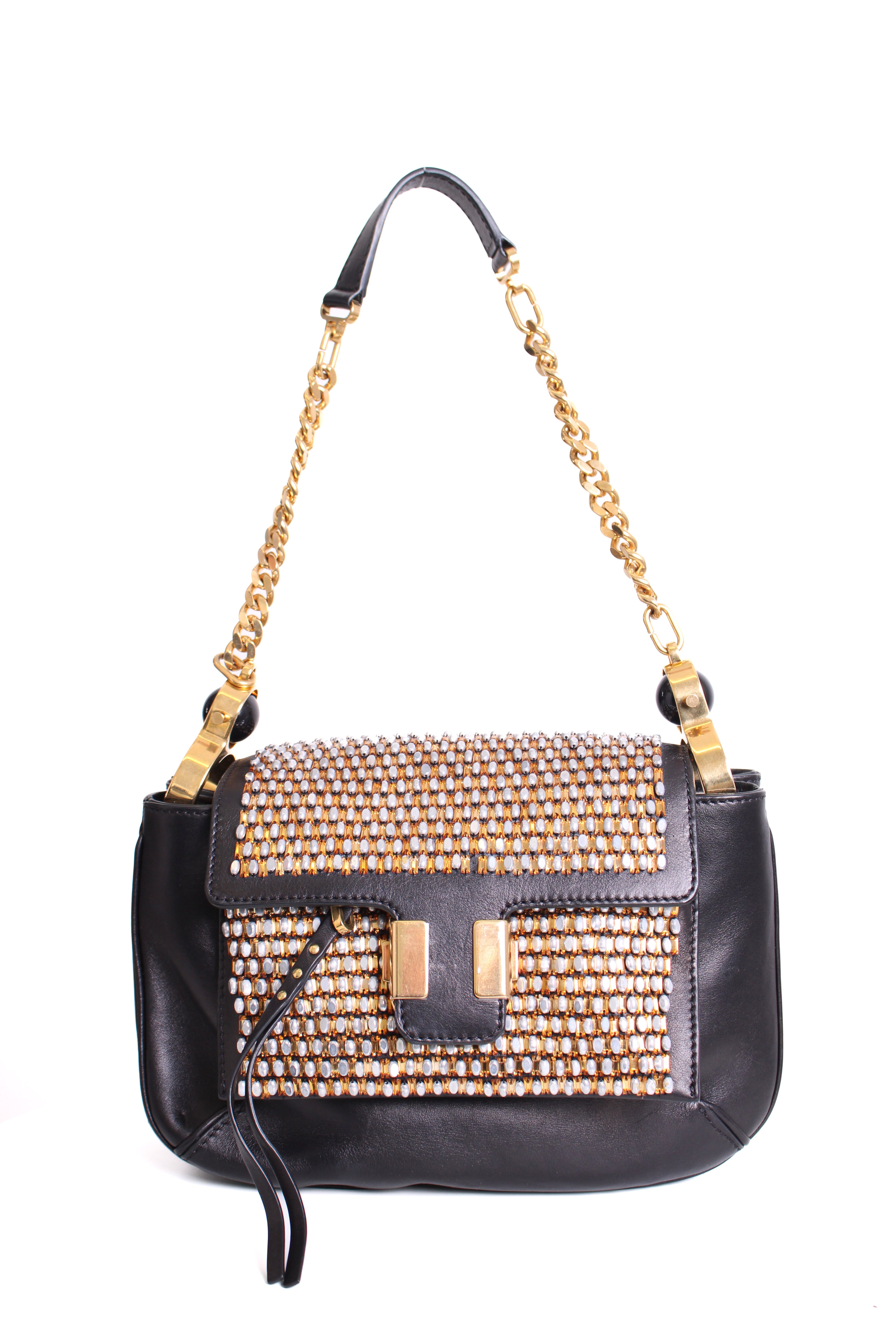 Chloe Amelia Crystal Embellished Bag Black