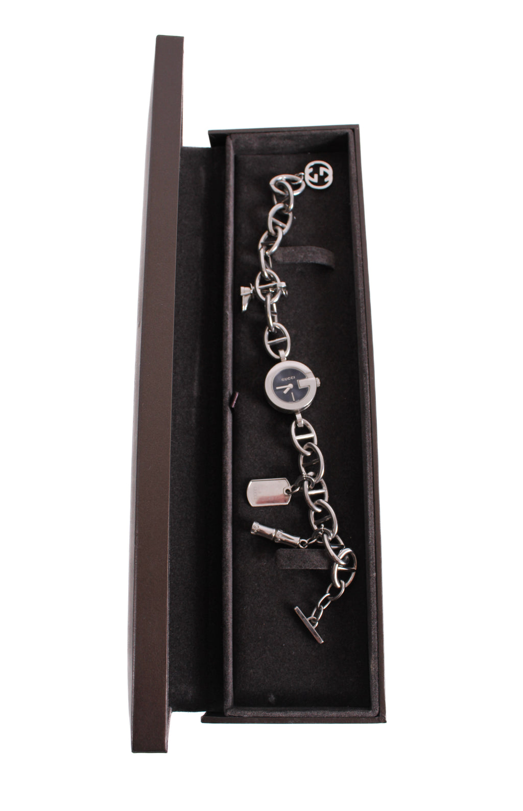 Gucci G Charm Bracelet Watch Silver