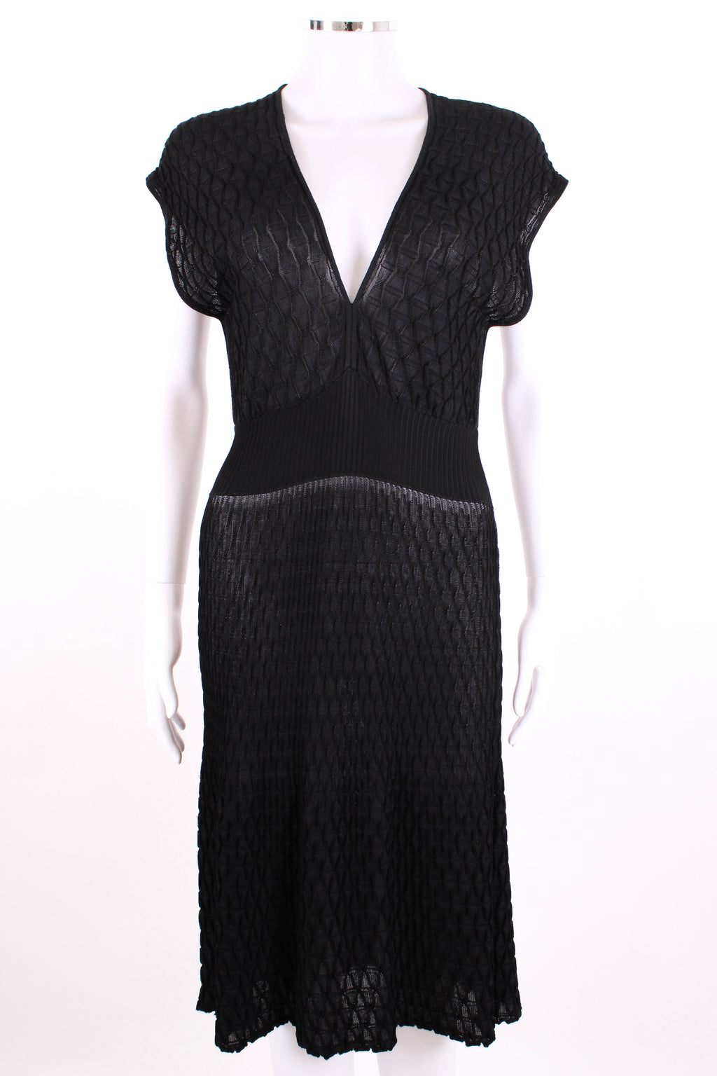 Missoni V-neck Knitted Dress Black 14