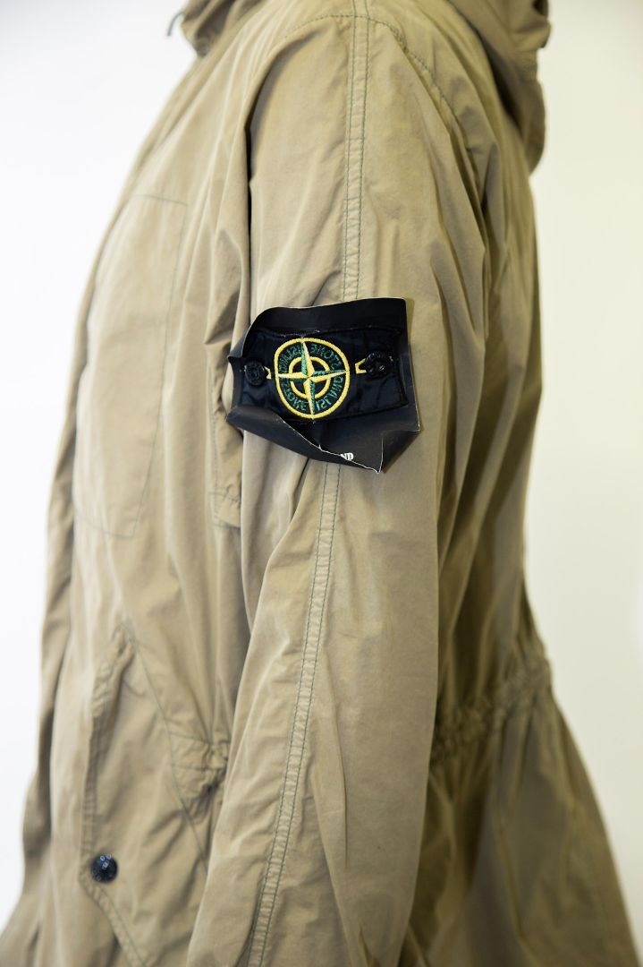 Stone Island Hooded Parka Coat Khaki L