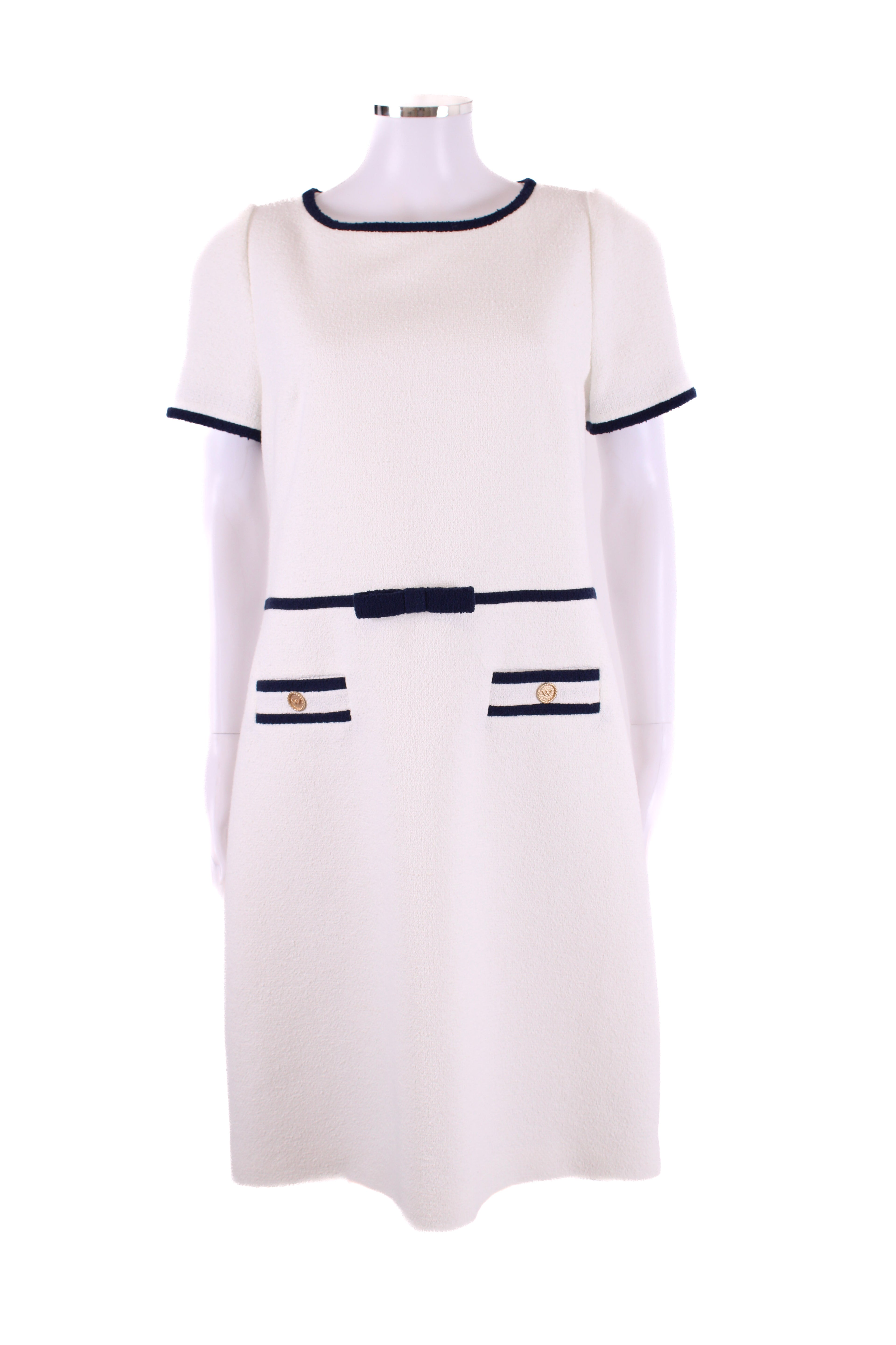 Weill Dress Navy & White L