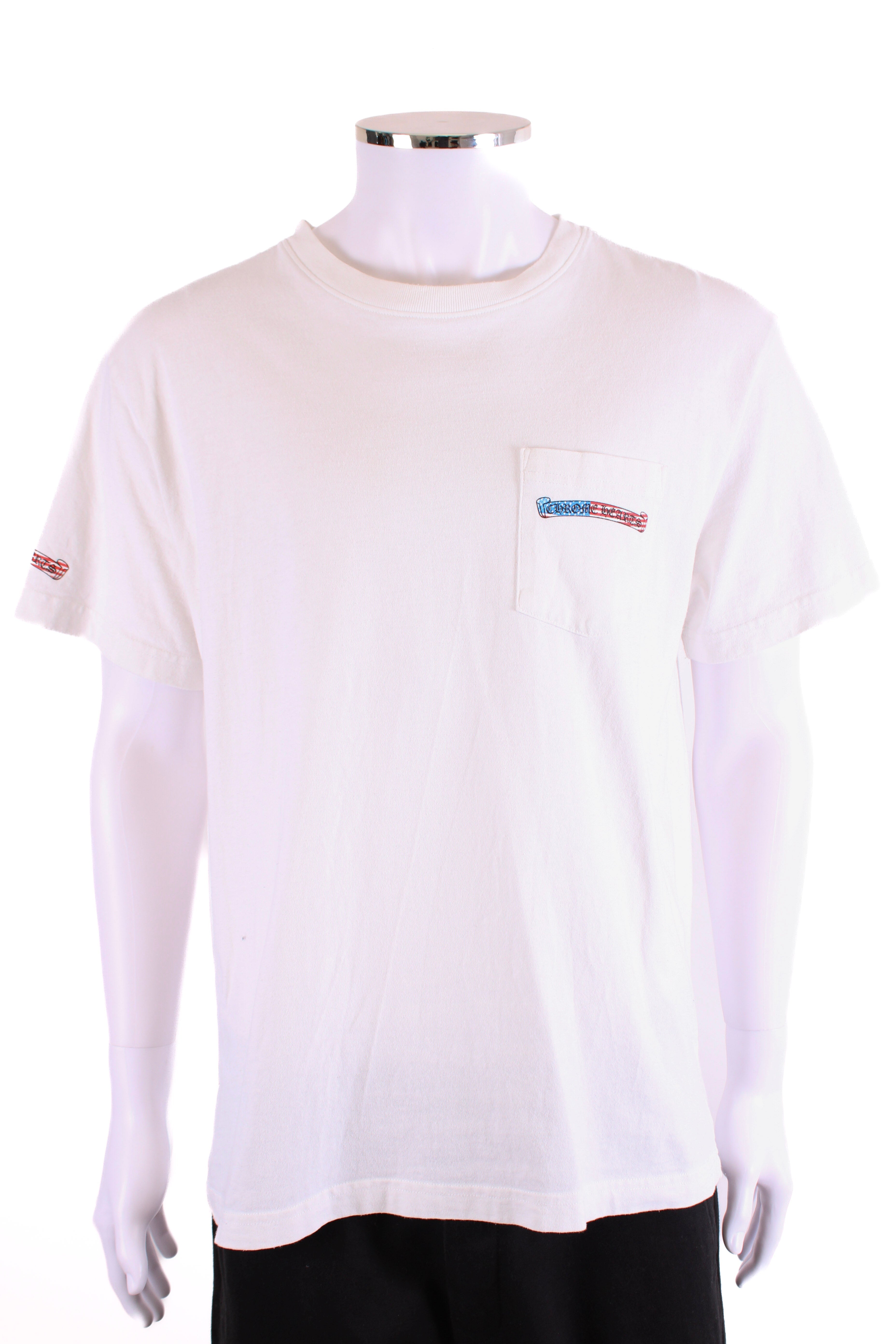 Chrome Hearts American Flag Logo T-Shirt White XL