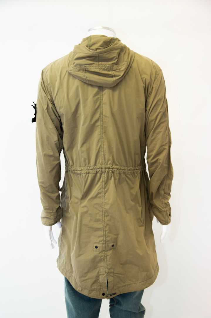 Stone Island Hooded Parka Coat Khaki L