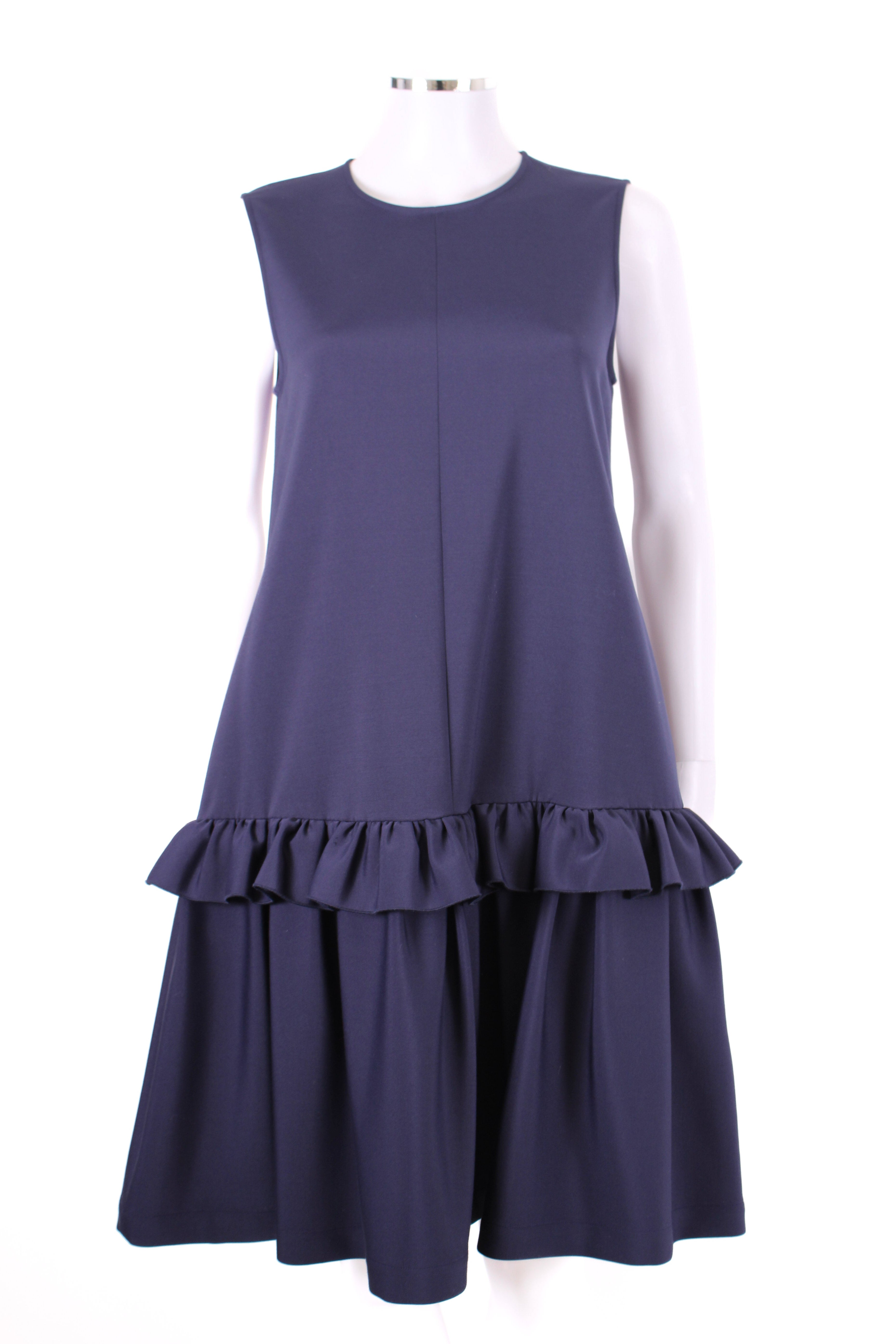 VVB Victoria Beckham S/S Ruffle Dress Navy 8