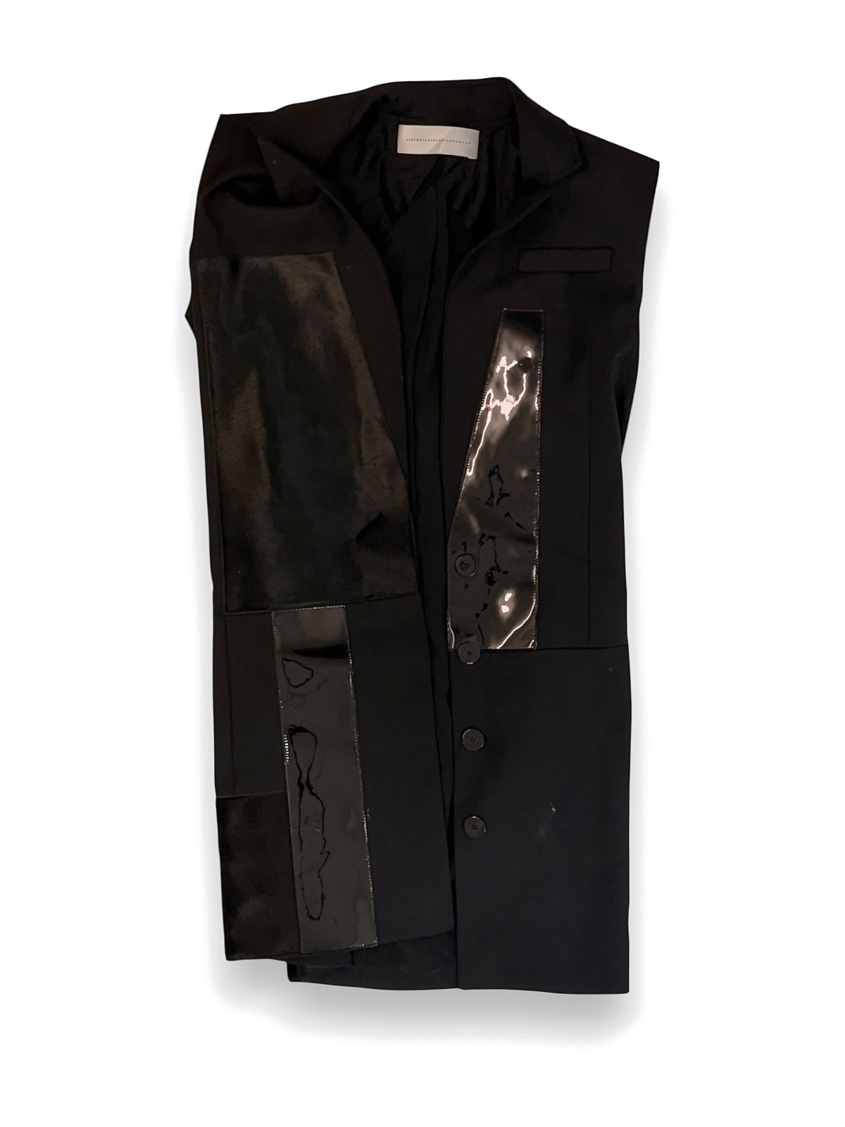 Victoria Victoria Beckham black panelled waistcoat