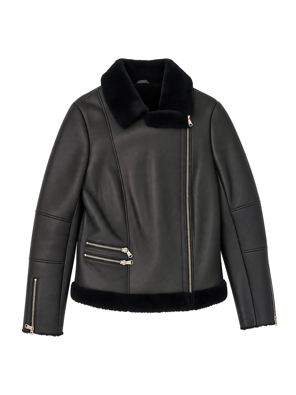 Black shearling jacket
