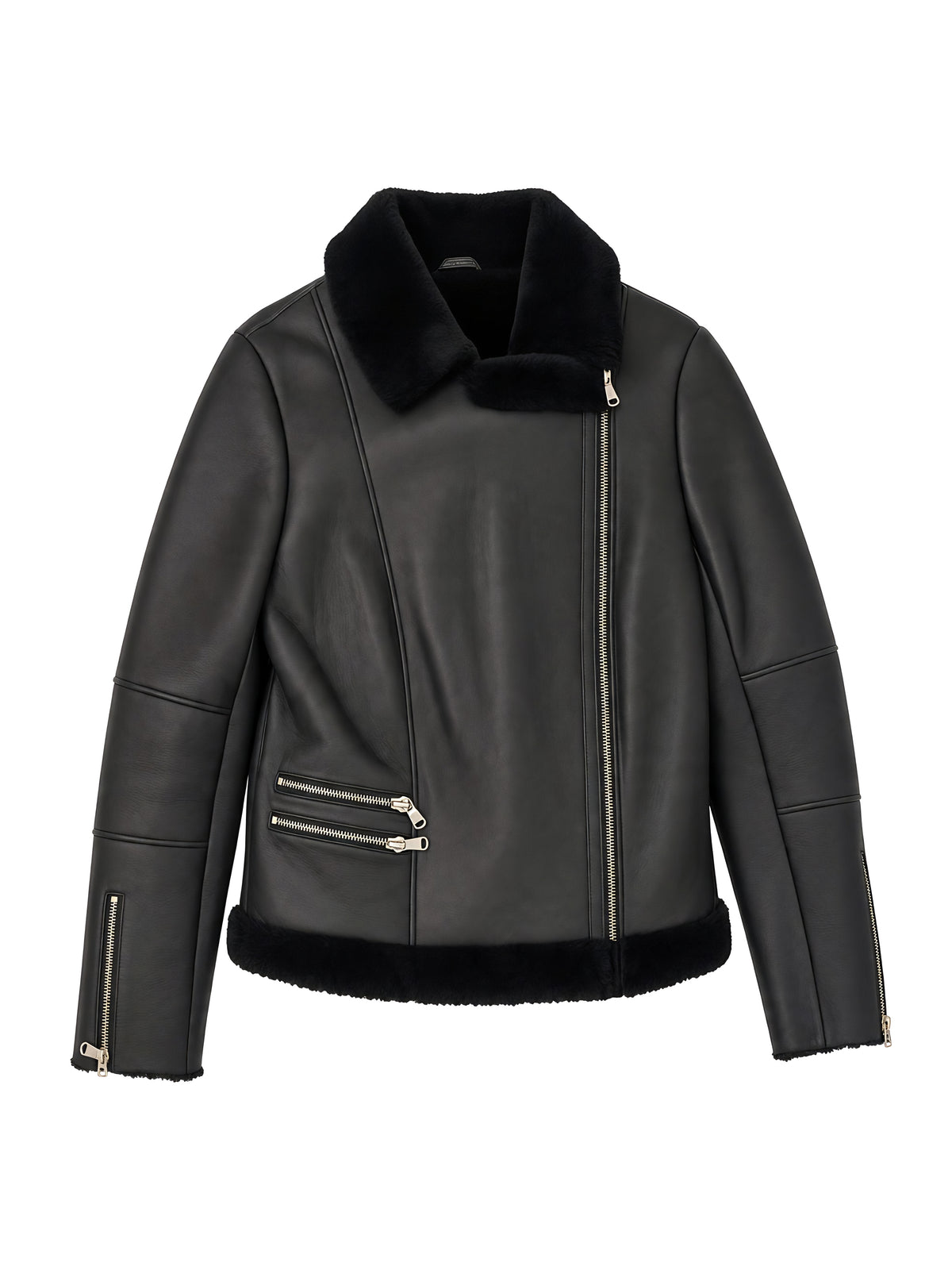 Black shearling jacket