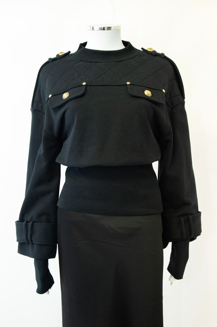 Balmain Military Sweatshirt Black S