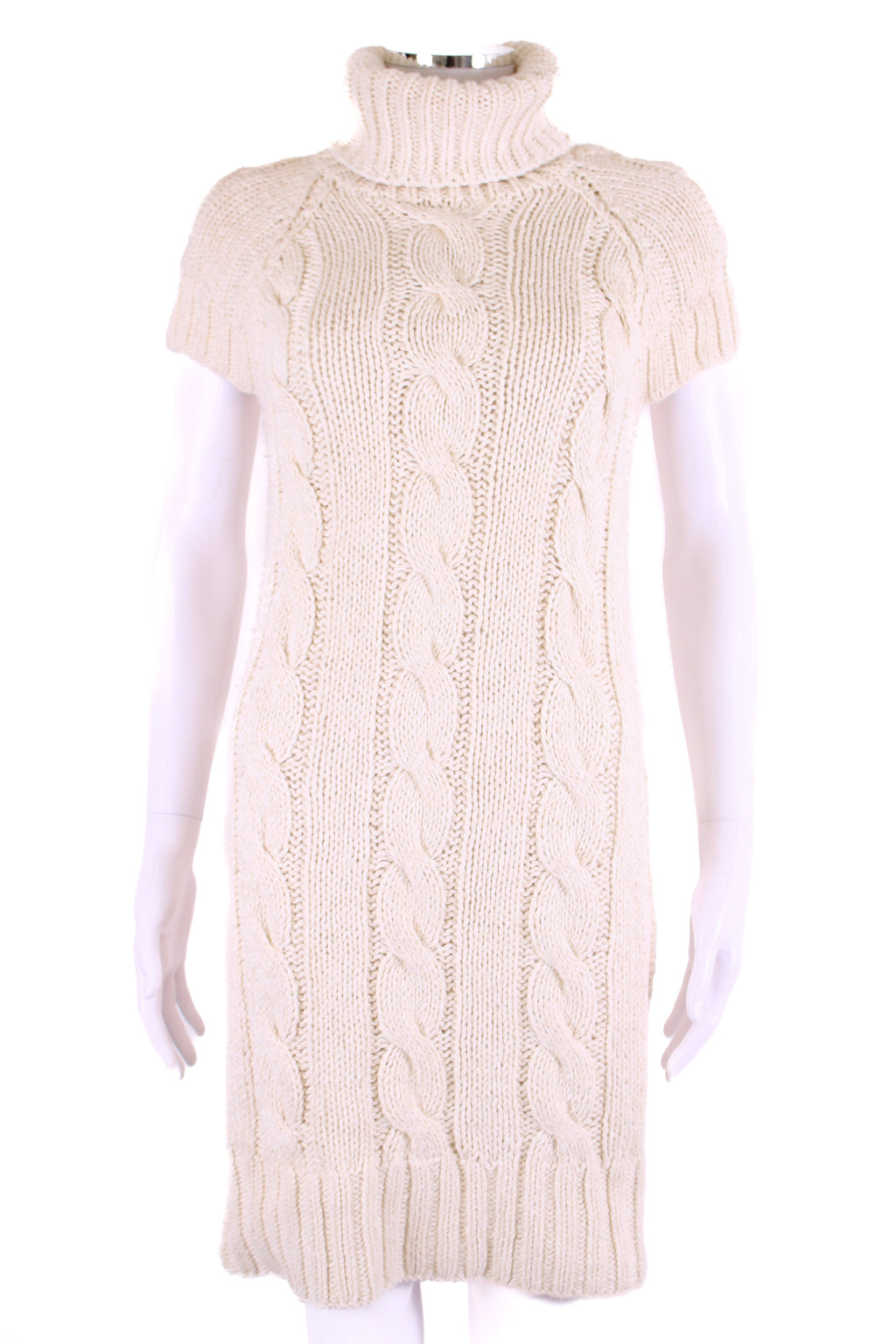 Ralph Lauren S/S High Neck Jumper Dress Cream M