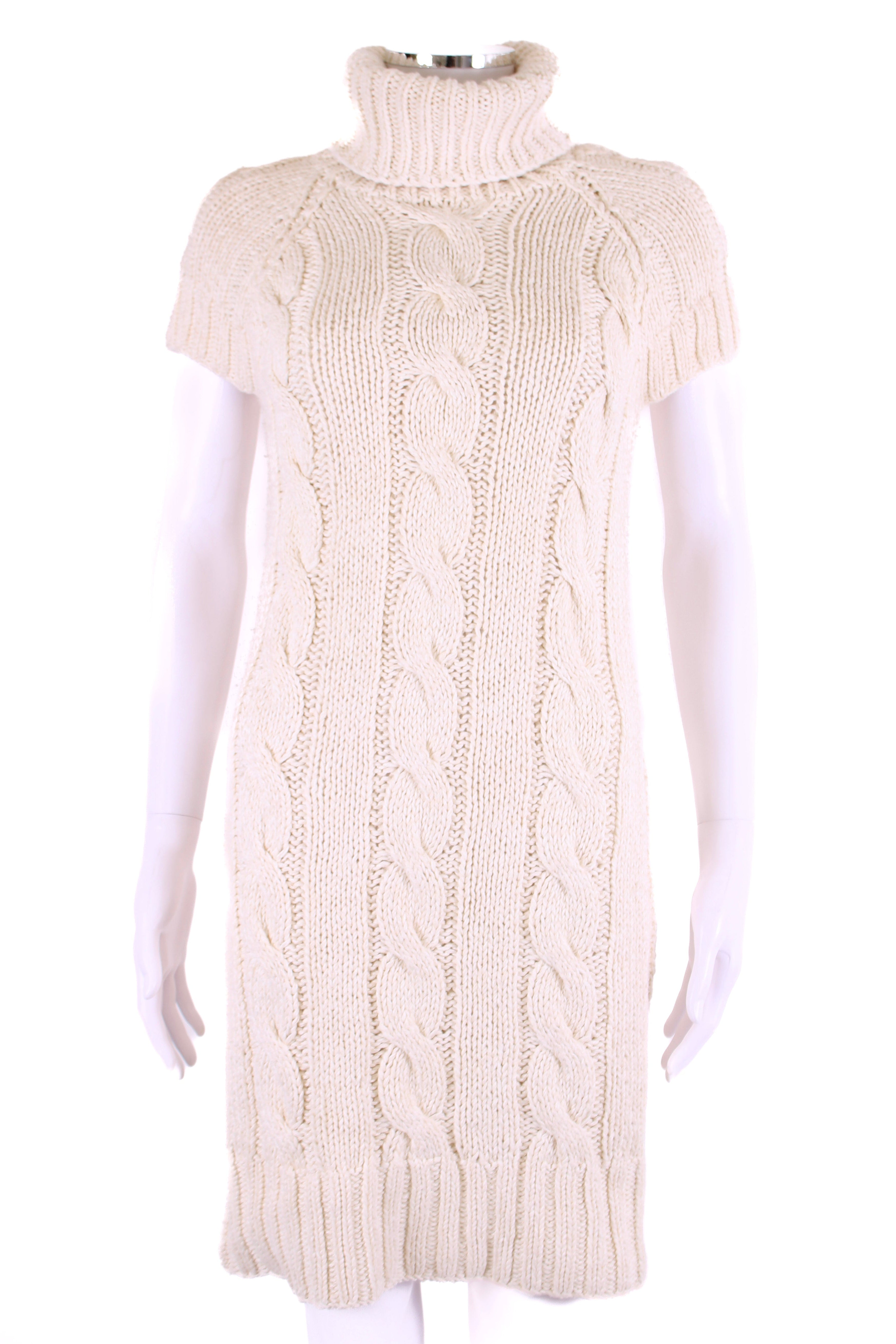 Ralph Lauren S/S High Neck Jumper Dress Cream M