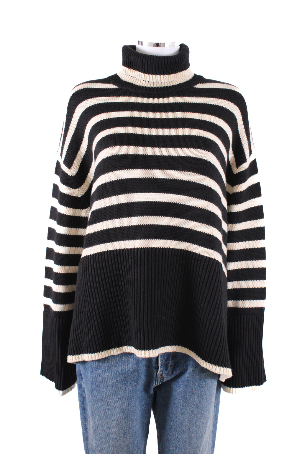 Toteme Signature Stripe Jumper Black/ Cream M