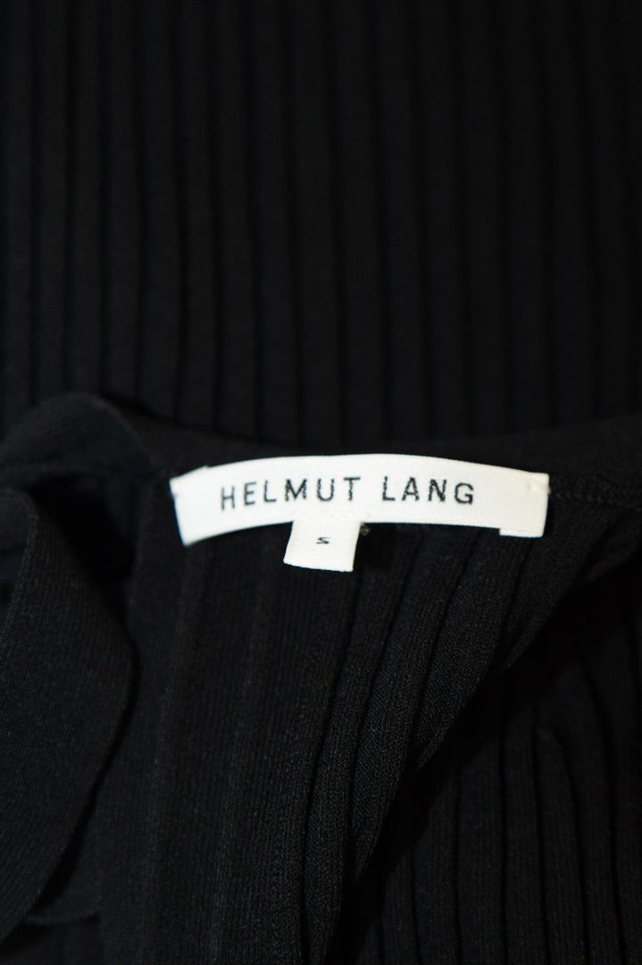 Helmut Lang L/S Ribbed Backless Top Black S