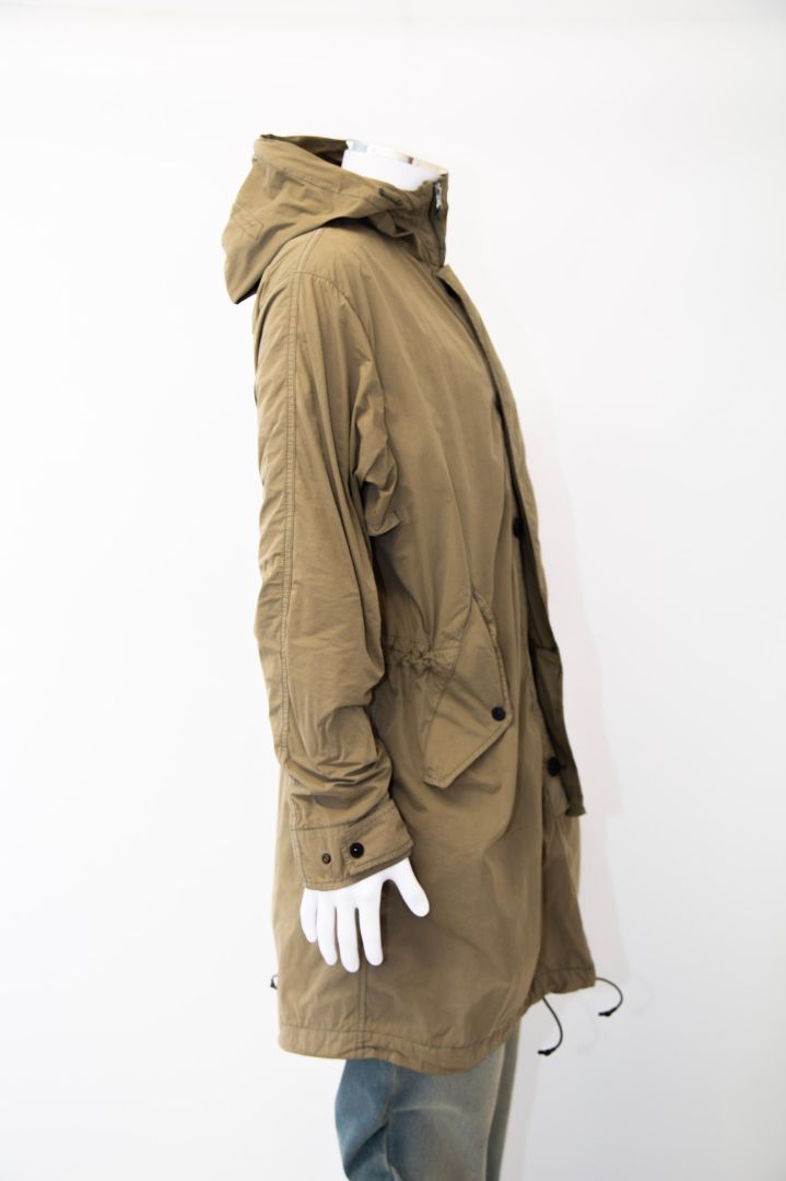 Stone Island Hooded Parka Coat Khaki L