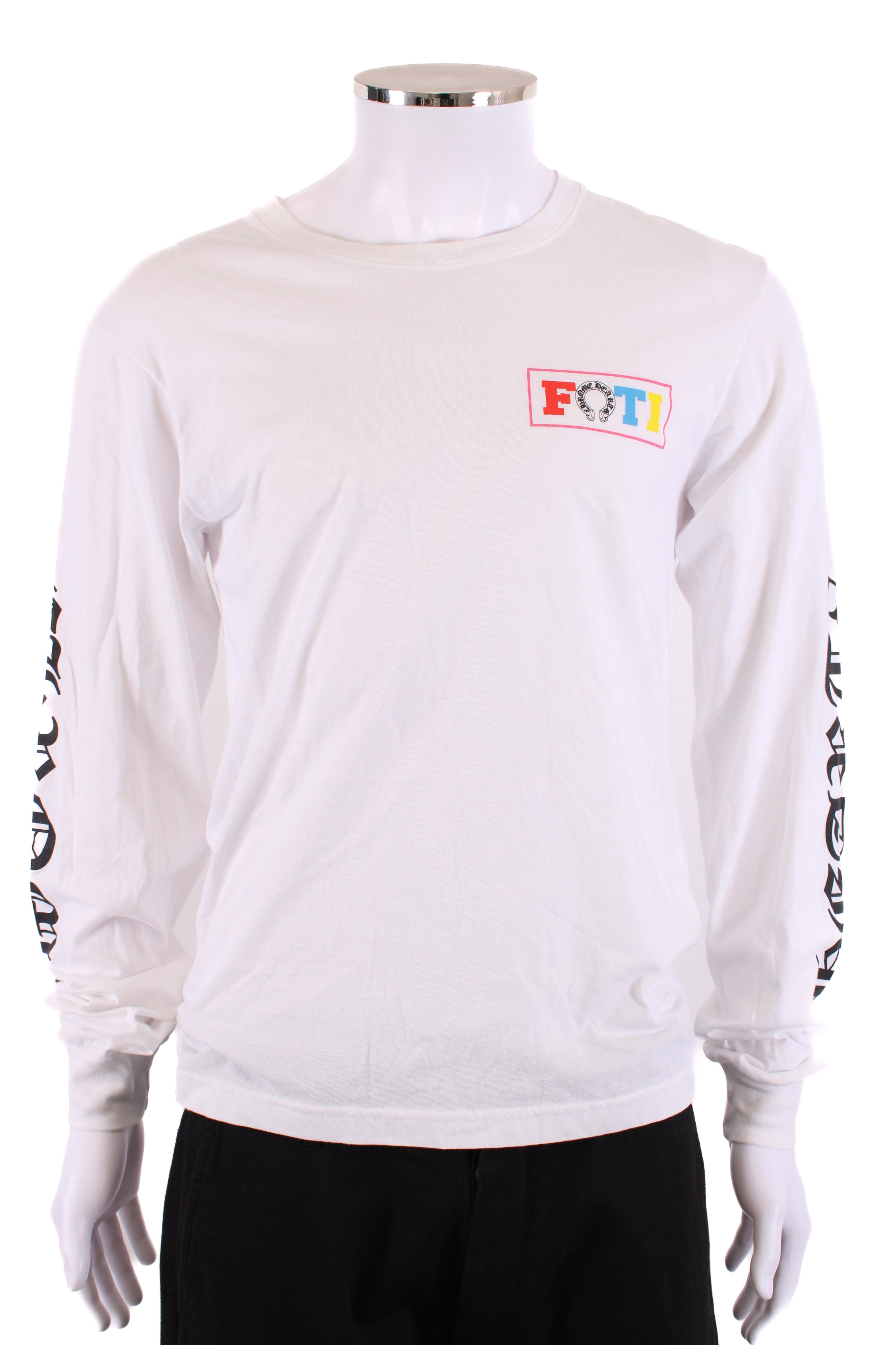 Chrome Hearts L/S Print Back T-shirt White/ Multi Coloured M