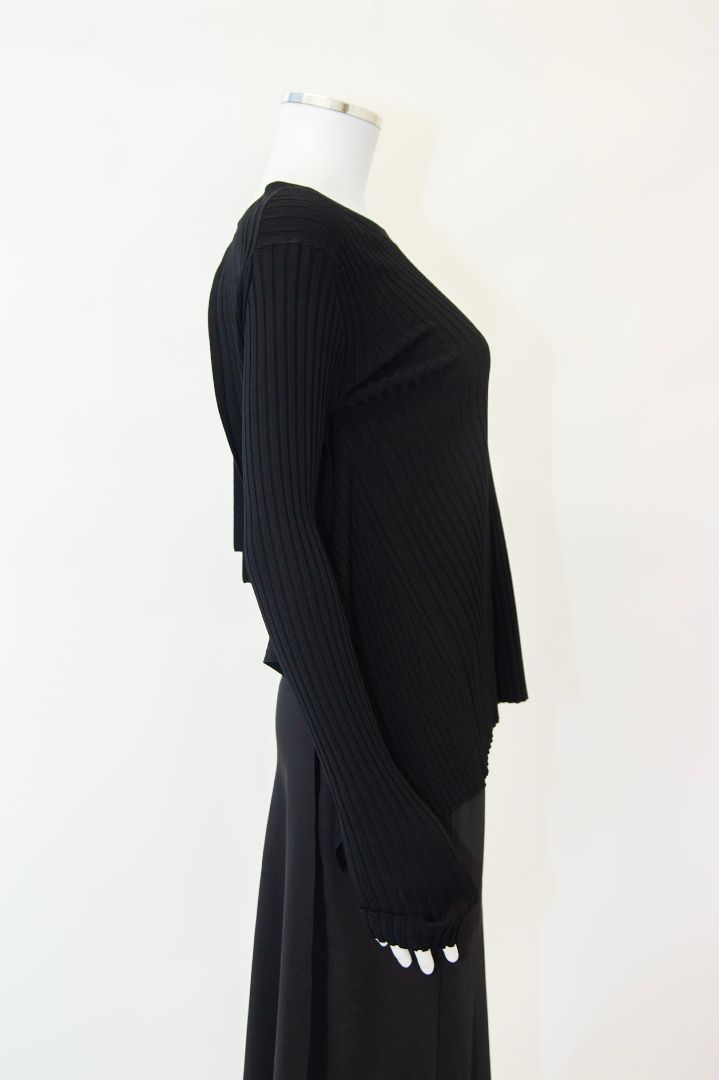 Helmut Lang L/S Ribbed Backless Top Black S