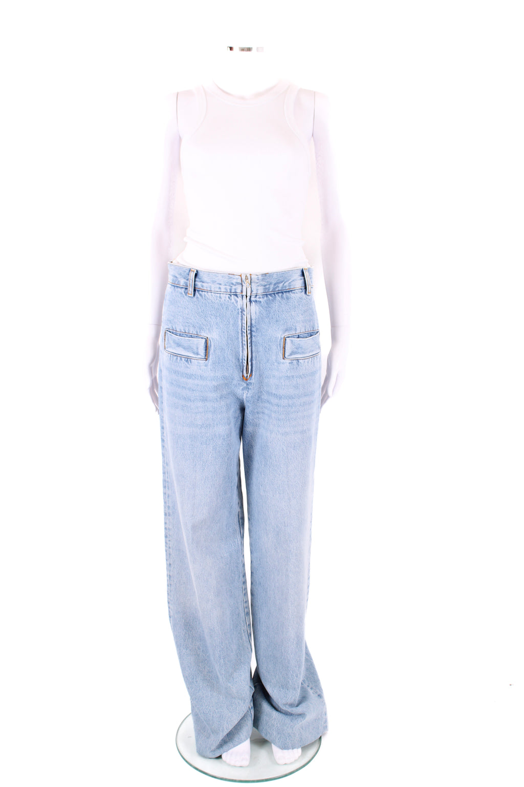 Sandro Front Pocket Wide Leg Jeans Denim 12