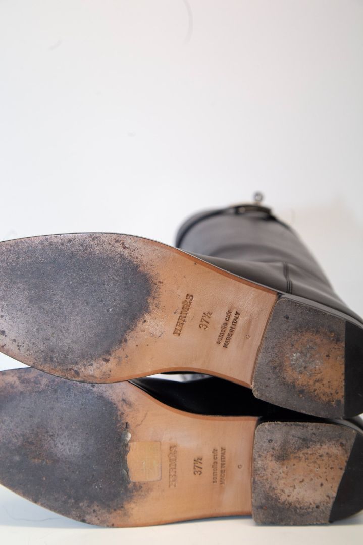 Hermes Jumping Boot Black 37.5