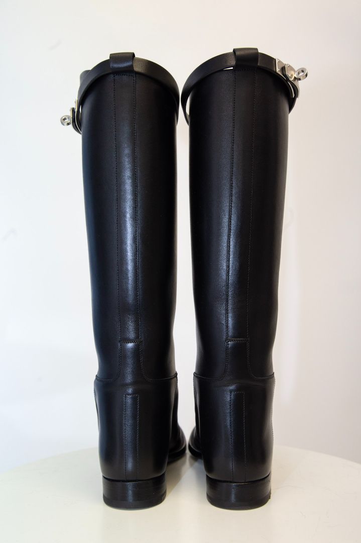 Hermes Jumping Boot Black 37.5