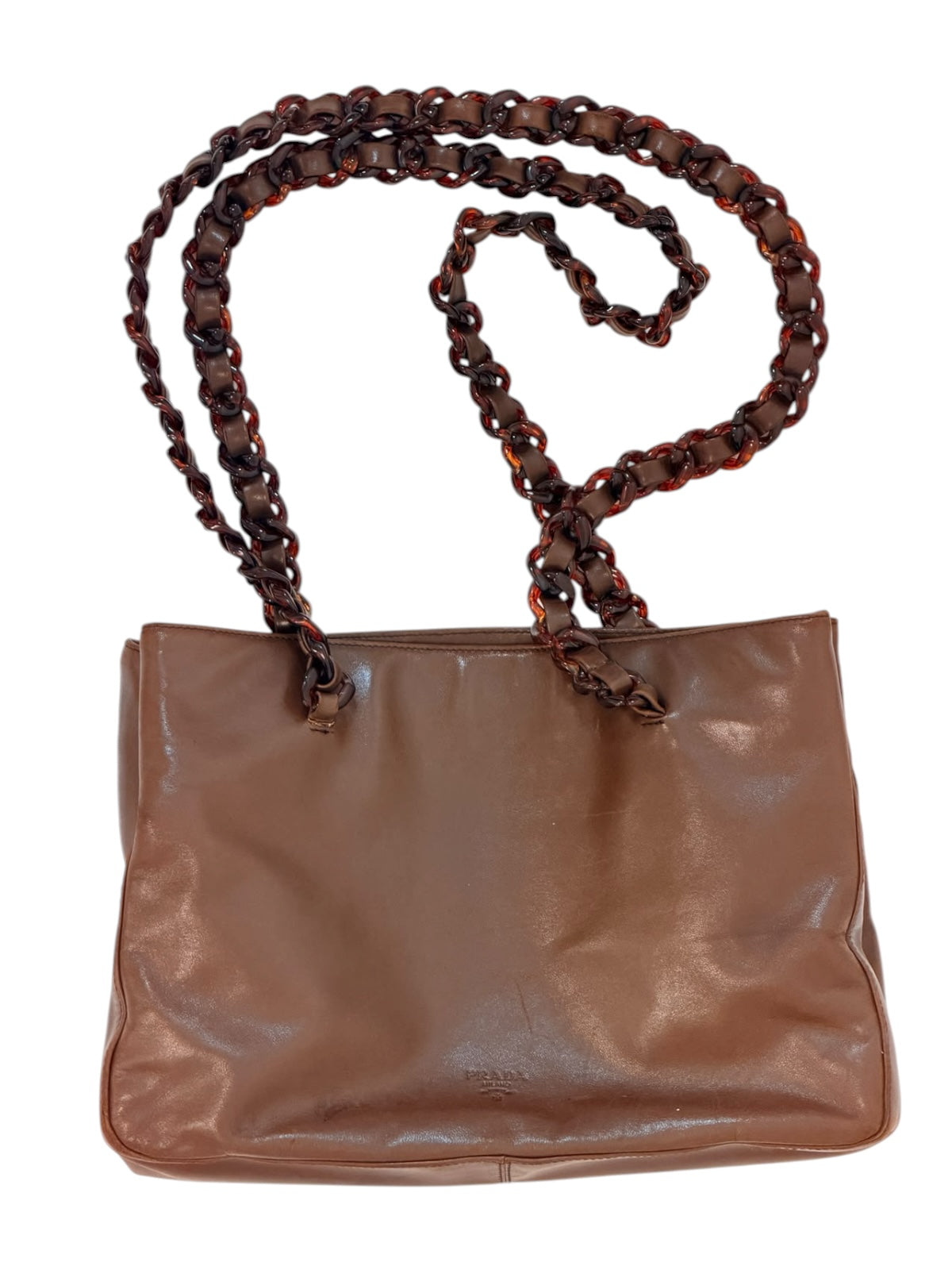 Prada Chain Strap Handbag Brown