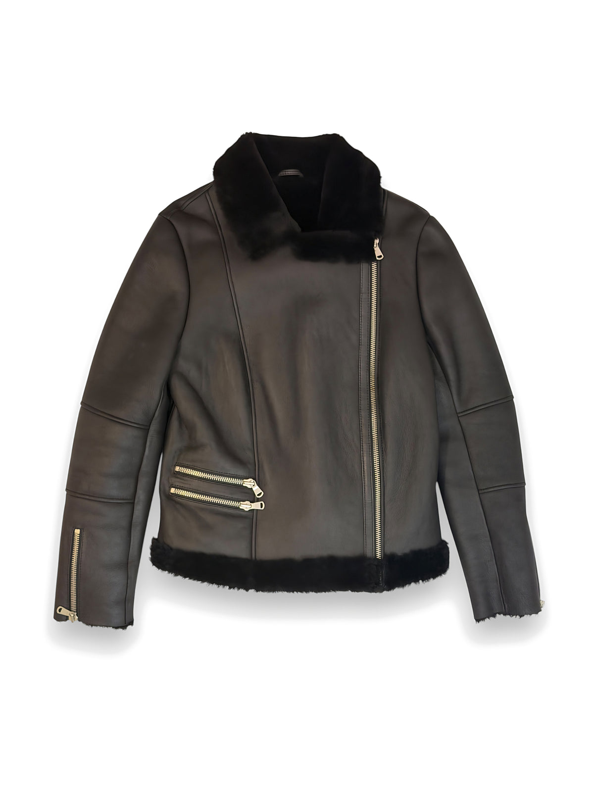 Black shearling jacket