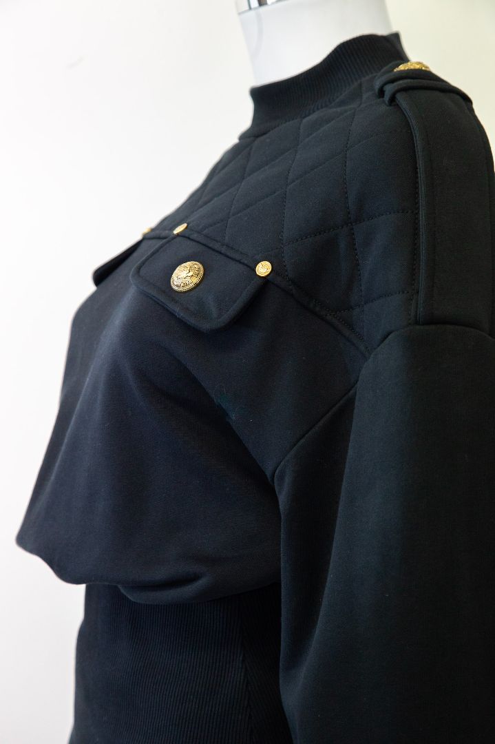 Balmain Military Sweatshirt Black S