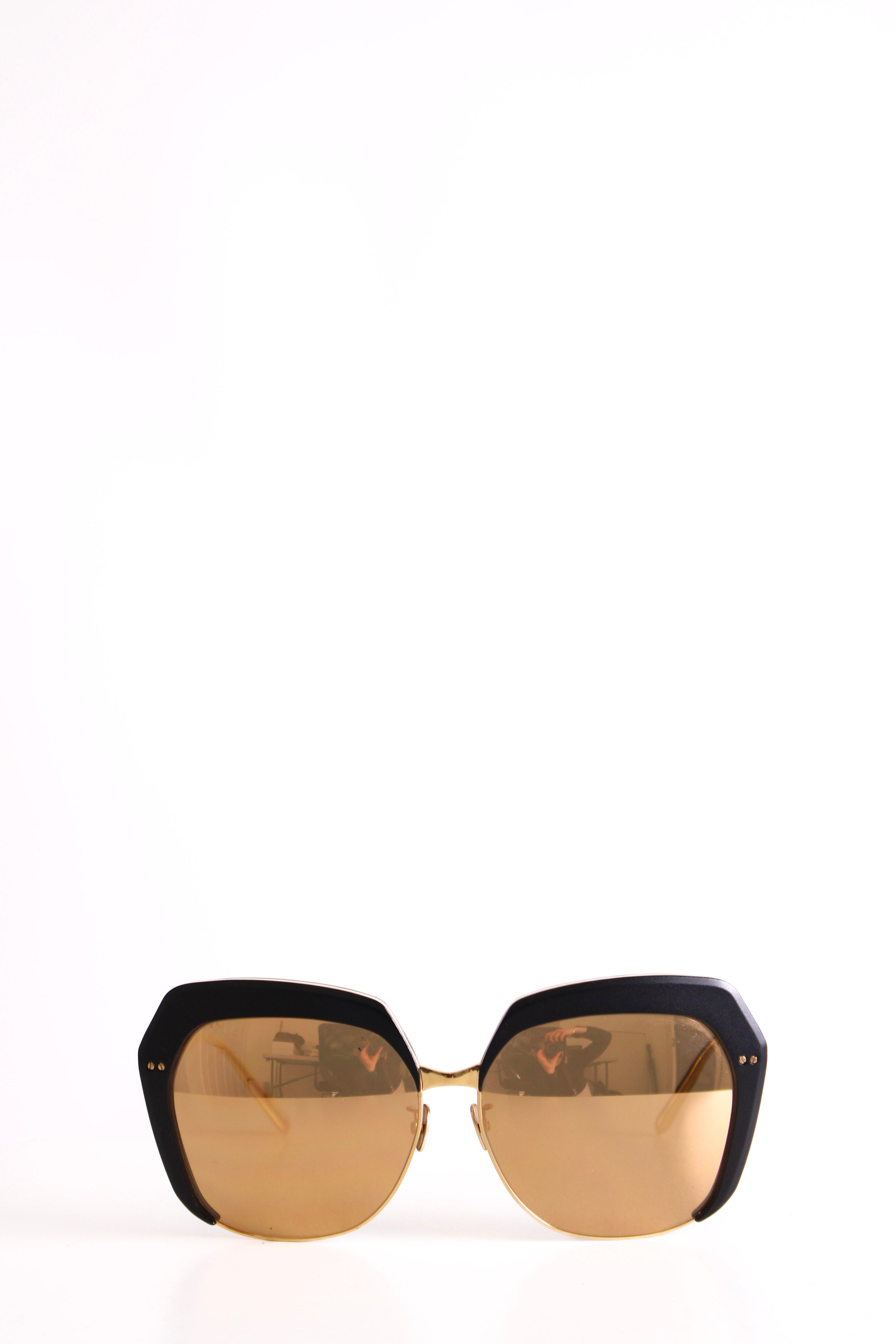 Linda Farrow Sunglasses Black/gold