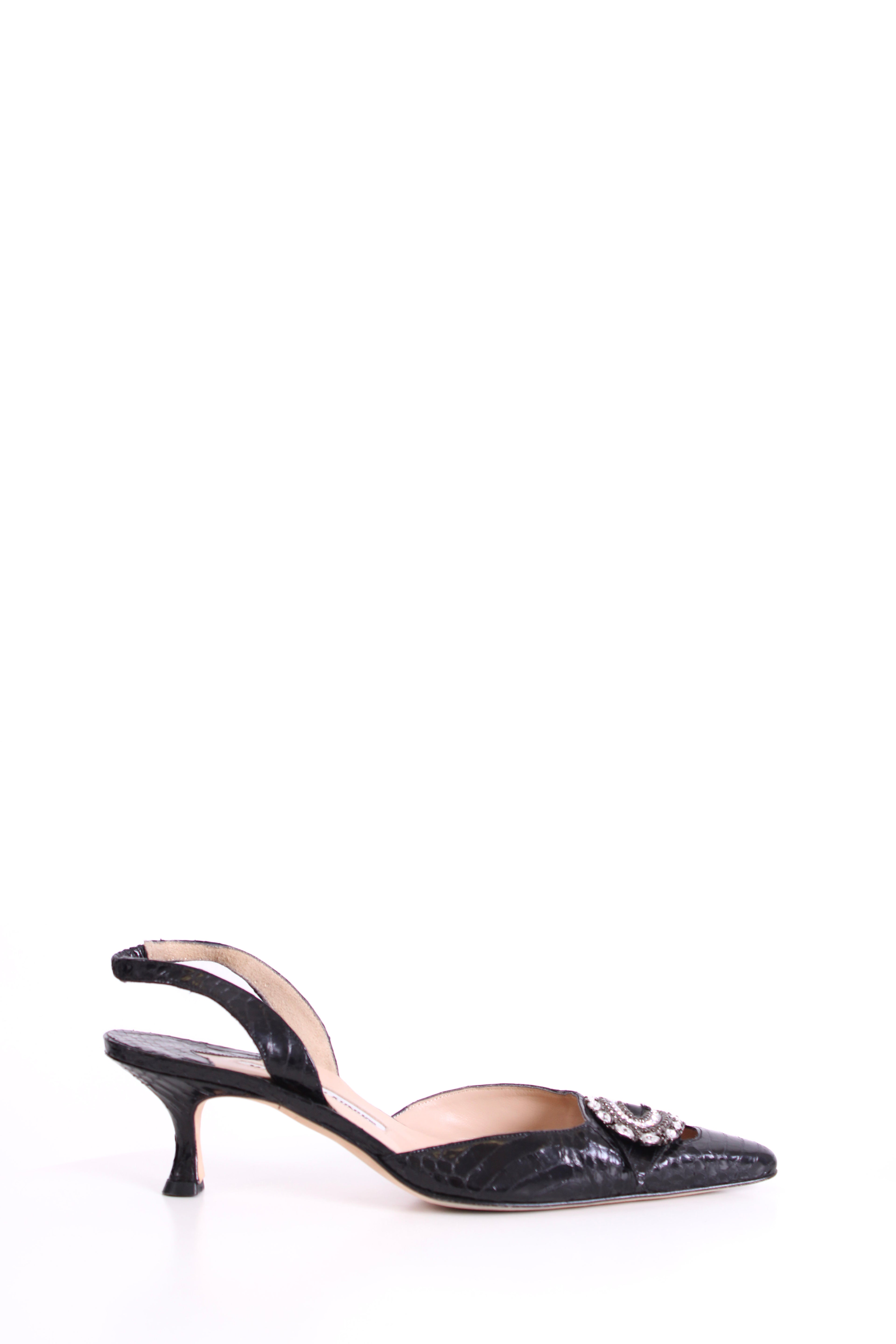 Manolo Blahnik Shoes sling back Black 37