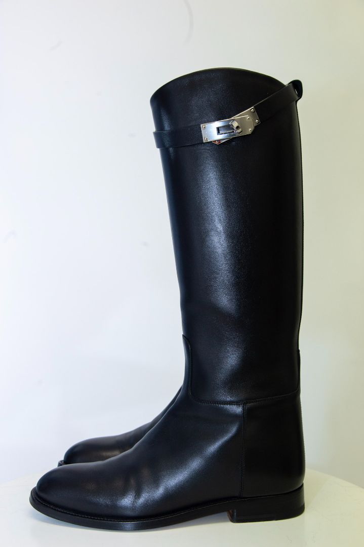 Hermes Jumping Boot Black 37.5
