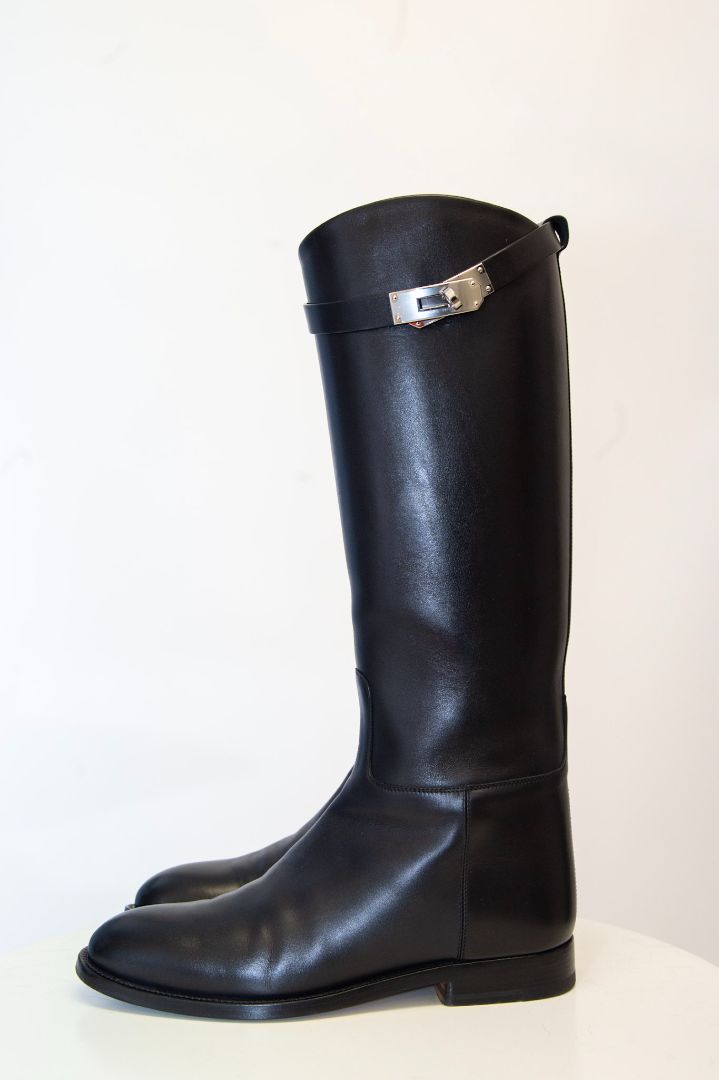 Hermes Jumping Boot Black 37.5