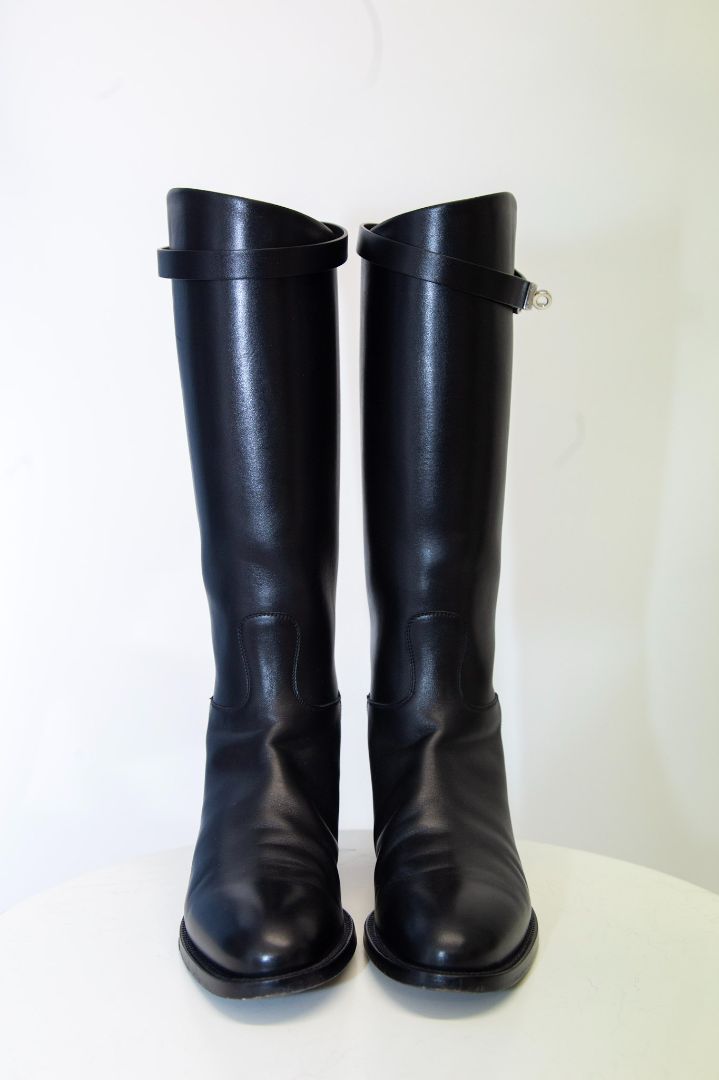 Hermes Jumping Boot Black 37.5