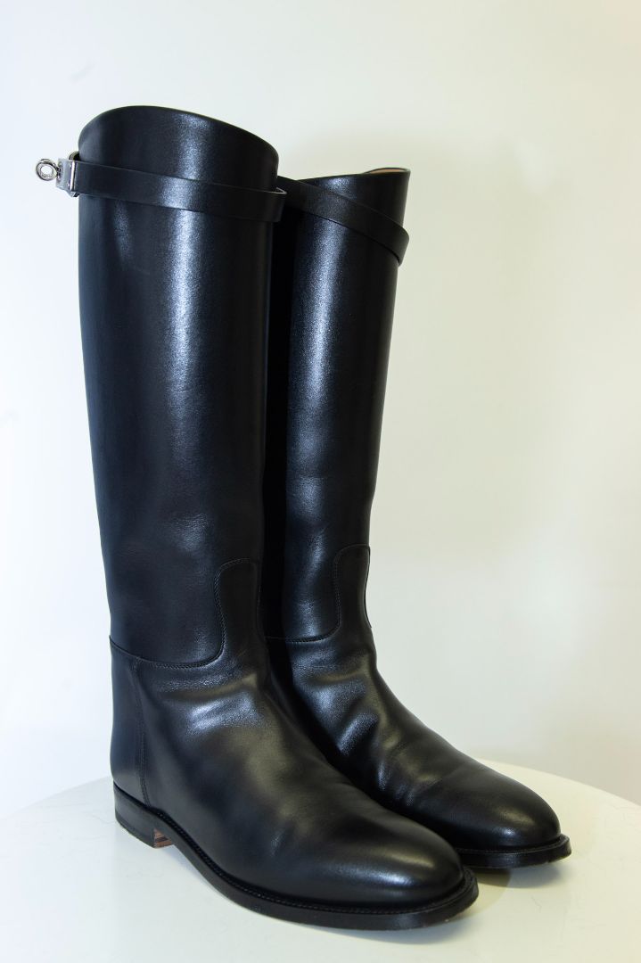 Hermes Jumping Boot Black 37.5
