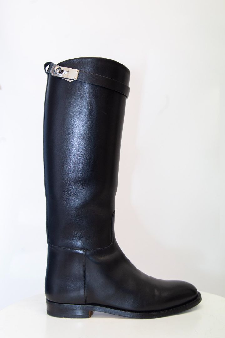 Hermes Jumping Boot Black 37.5