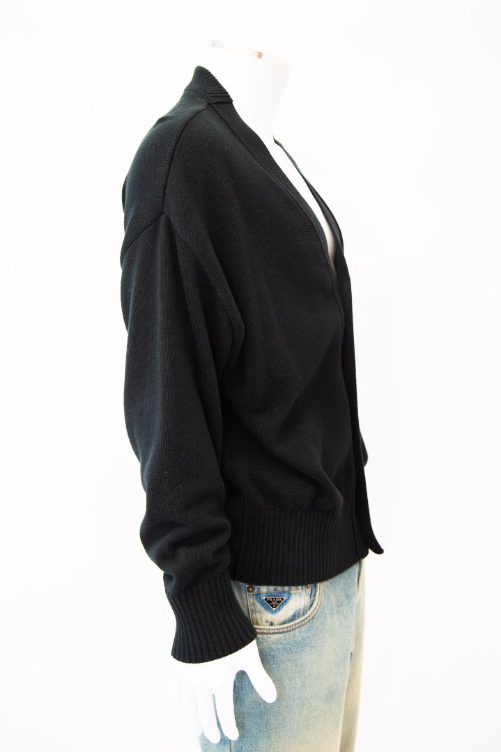 Ami Heart Logo Cardigan Black/ Red XL