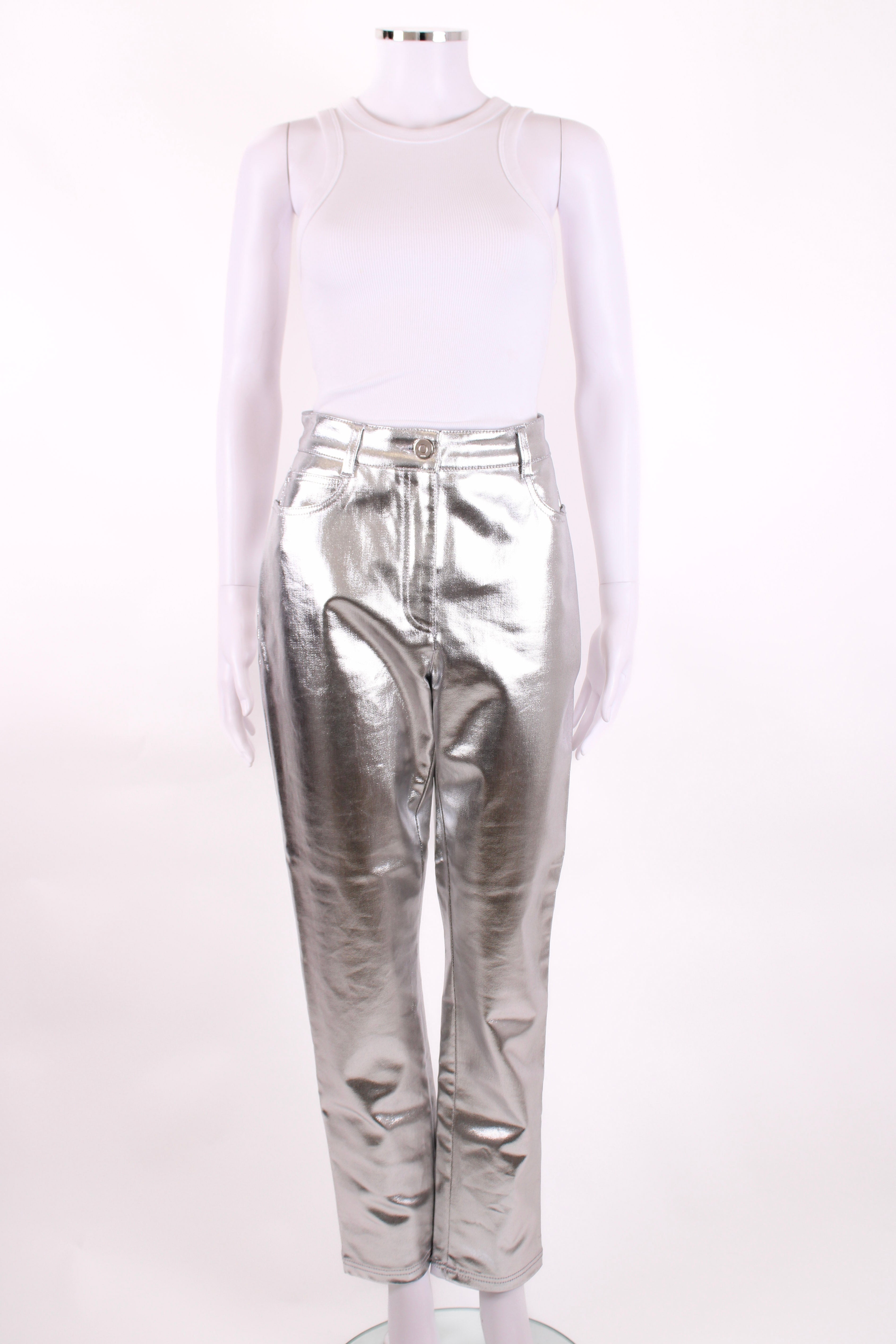 Fendi Trousers Silver 44